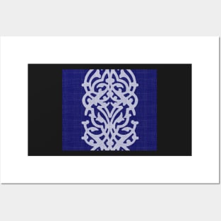 Indigo Large Arabesque Posters and Art